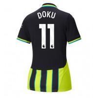 Echipament fotbal Manchester City Jeremy Doku #11 Tricou Deplasare 2024-25 pentru femei maneca scurta